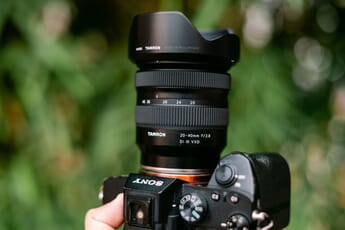 Sony full frame camera with tamron lens.