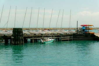 Boats docked at a serene harbor - sample photo taken with Kodak PIXPRO FZ55