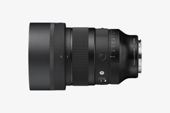 Sigma 85mm F1.2 DG Art lens product render showing the lens barrel, aperture ring, and 82mm filter thread