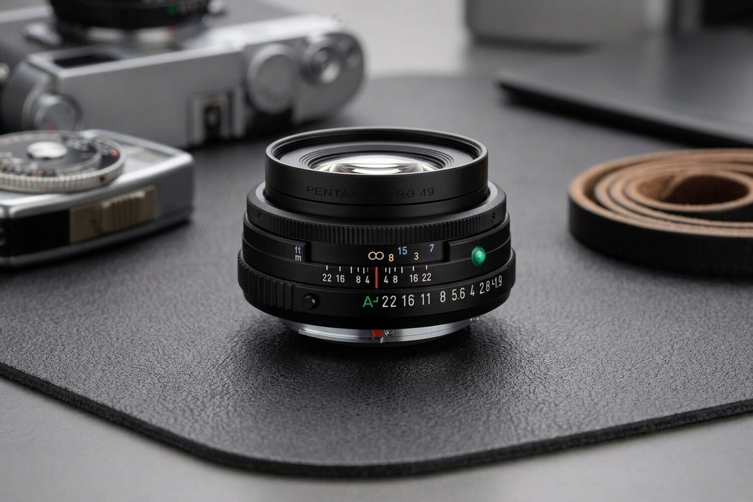 HD PENTAX-FA 43mm F1.9 Limited lens on dark background