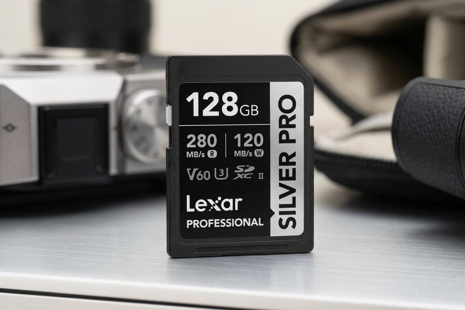 Lexar SILVER PRO 128GB UHS-II SD card for Fujifilm X100VI