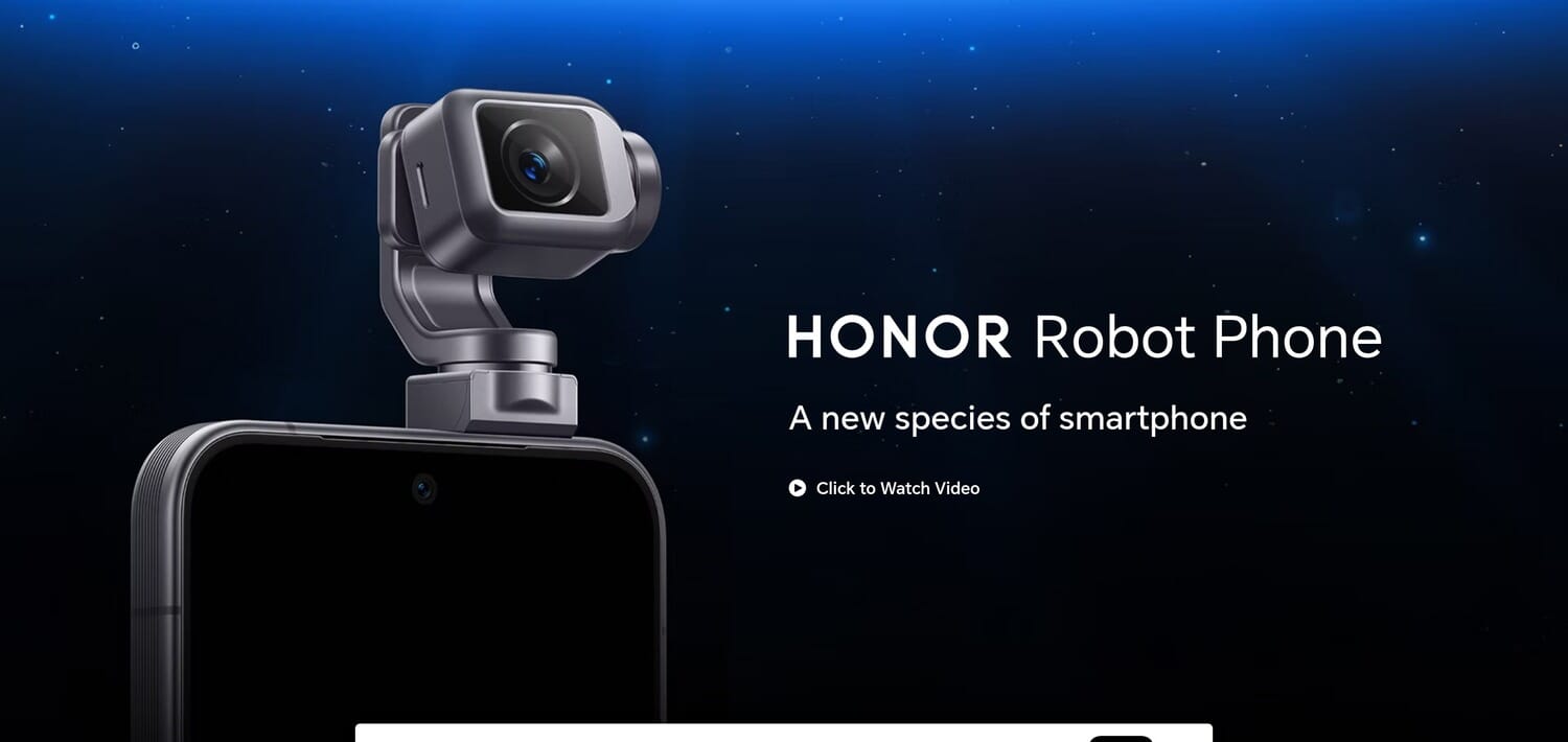 Honor Robot Phone with its built-in robotic gimbal camera extended