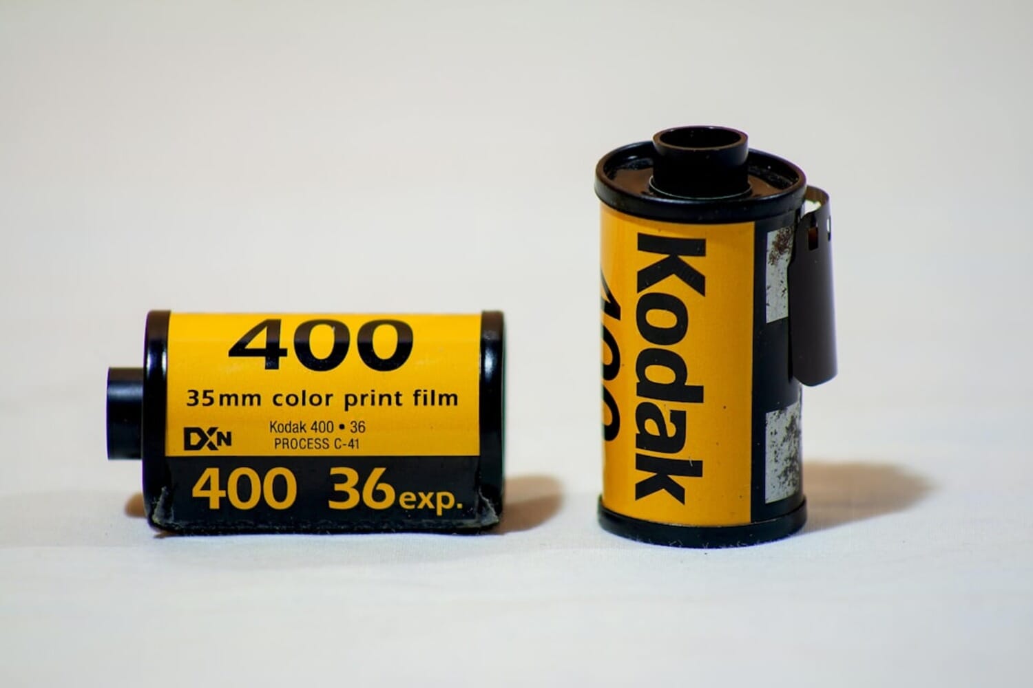 Kodak 35mm film rolls representing the new Ektacolor Pro and Ektapan film lines