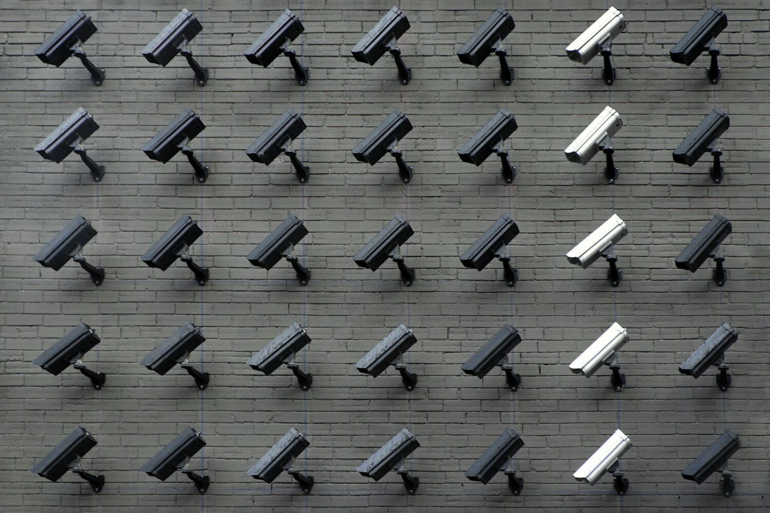 Security surveillance cameras representing privacy concerns with wearable camera technology