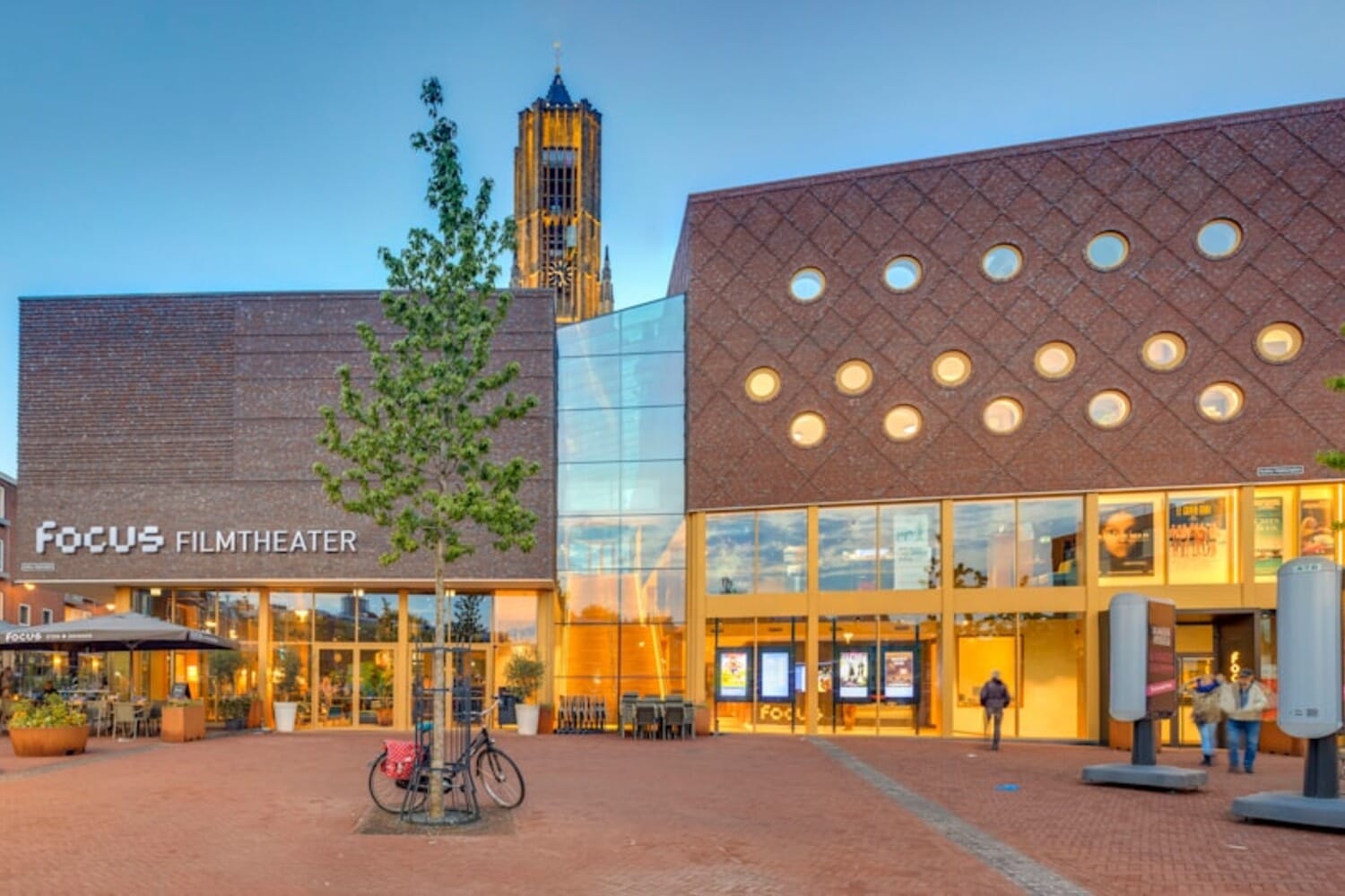 Tilt-shift architectural photography showing corrected perspective lines