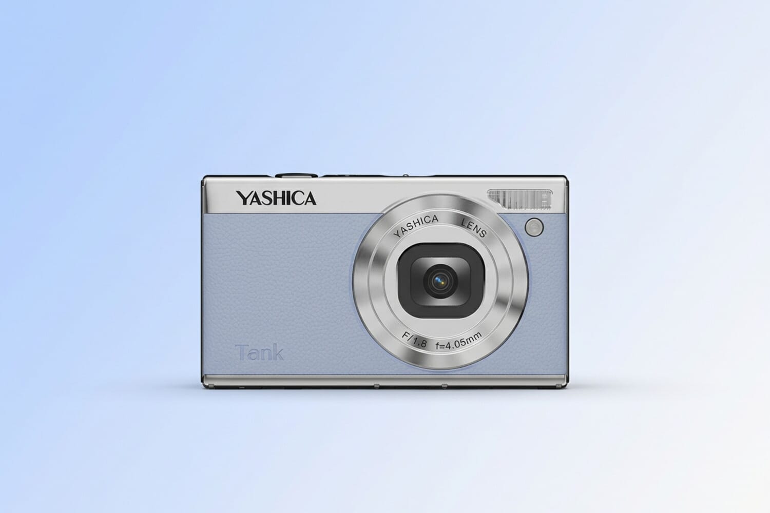 Yashica Tank compact digital camera in sky blue