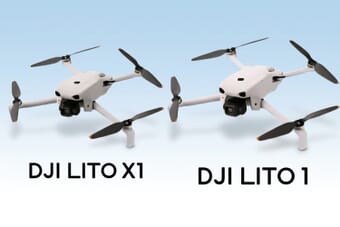 DJI Lito 1 and Lito X1 leaked product images showing both drones side by side