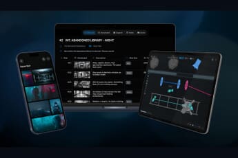 Cadrage Studio pre-production app shown on iPhone, iPad and Mac with shot list and camera diagram