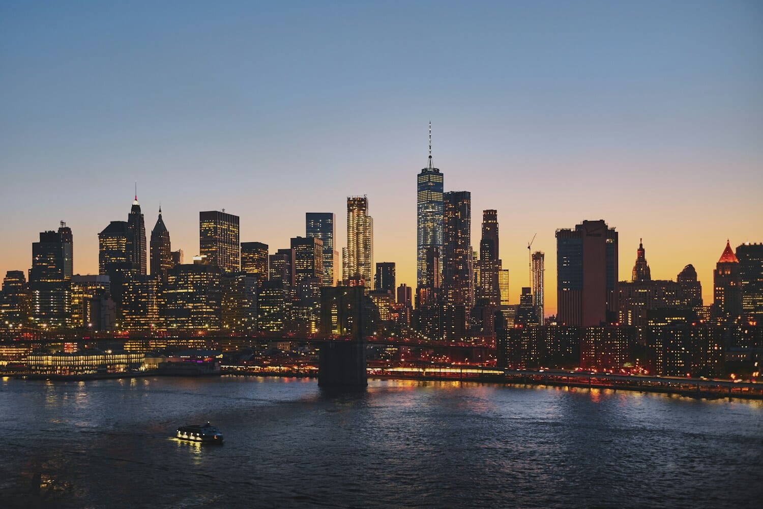 The Manhattan skyline at twilight - the payoff of a well-planned New York photo tour